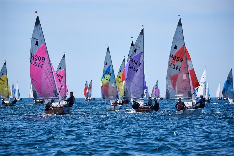 Sunshine sailing on Day 4 during the GP14 Nationals at Looe photo copyright Richard Craig / www.SailPics.co.uk taken at Looe Sailing Club and featuring the GP14 class