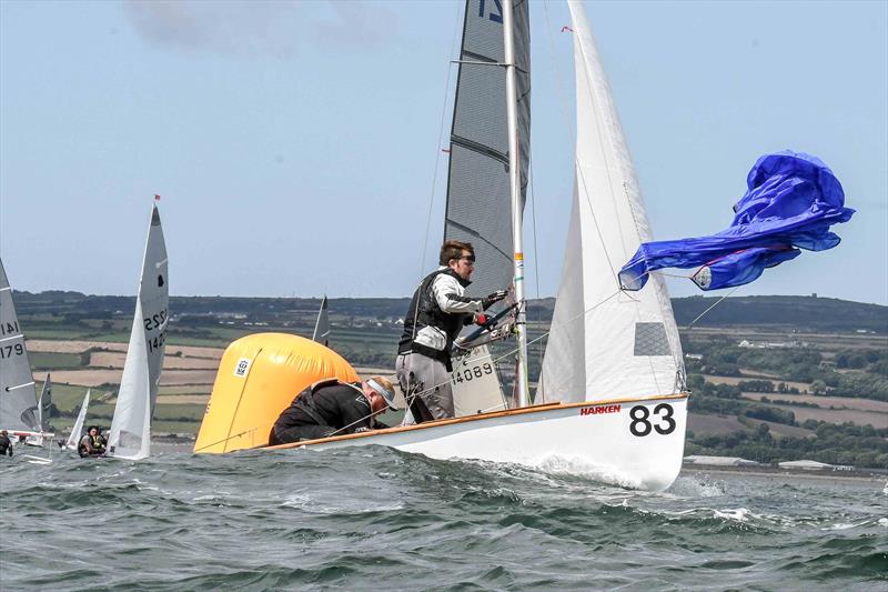 Ed Dutton and Rich Booth on day 3 of the Gul GP14 Worlds at Mount's Bay - photo © Lee Whitehead / www.photolounge.co.uk