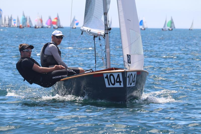 On the final beat to win during the Gul GP14 Worlds at Mount's Bay photo copyright Beth Tate taken at  and featuring the GP14 class