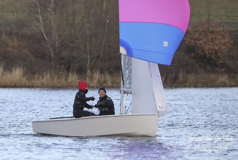 Leigh and Lowton Marlow Ropes New Year's Day Pursuit photo copyright Gerard Van Den Hoek taken at Leigh & Lowton Sailing Club and featuring the GP14 class