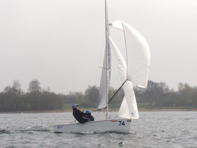 GP14 Midland Bell at Chase: 2nd overall Lawrence Creaser and Jane Kearney photo copyright Greg Cornes taken at Chase Sailing Club and featuring the GP14 class