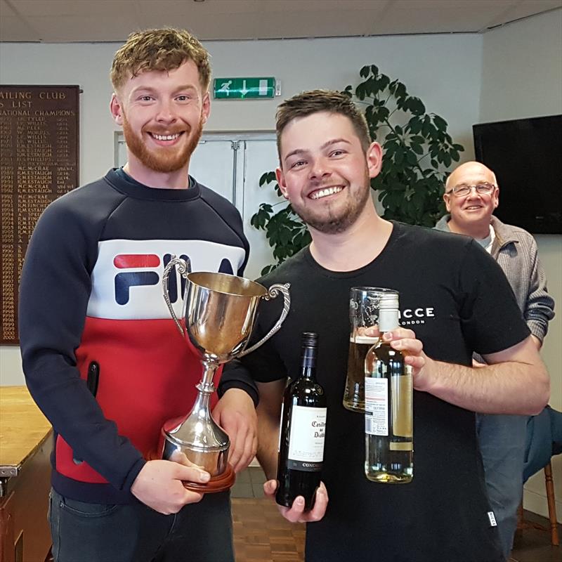 GP14 Midland Bell at Chase: Winners of Race 3 and the Richard Estaugh Trophy Andy Hunter and Sam Watson photo copyright Michelle Evans taken at Chase Sailing Club and featuring the GP14 class