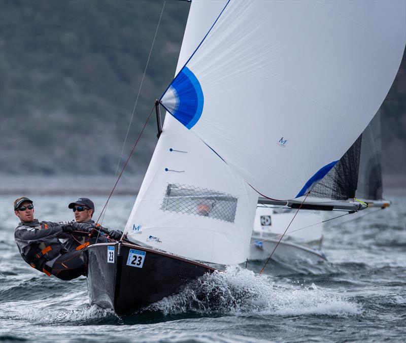 Andy Smith & Phil Hodgkins on their way to winning one of the famous Bass Week pursuit races photo copyright Peter Mackin taken at Bassenthwaite Sailing Club and featuring the GP14 class