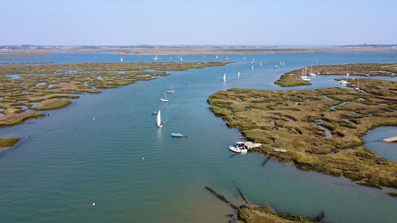 GP14s at Tollesbury photo copyright Derek Burchell taken at Tollesbury Sailing Club and featuring the GP14 class