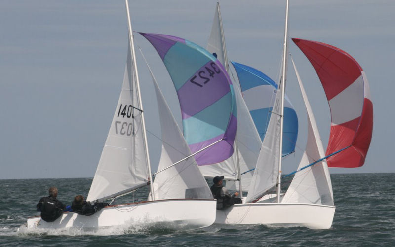 Racing during the GP14 nationals at Llandudno photo copyright Andy Bury taken at Llandudno Sailing Club and featuring the GP14 class