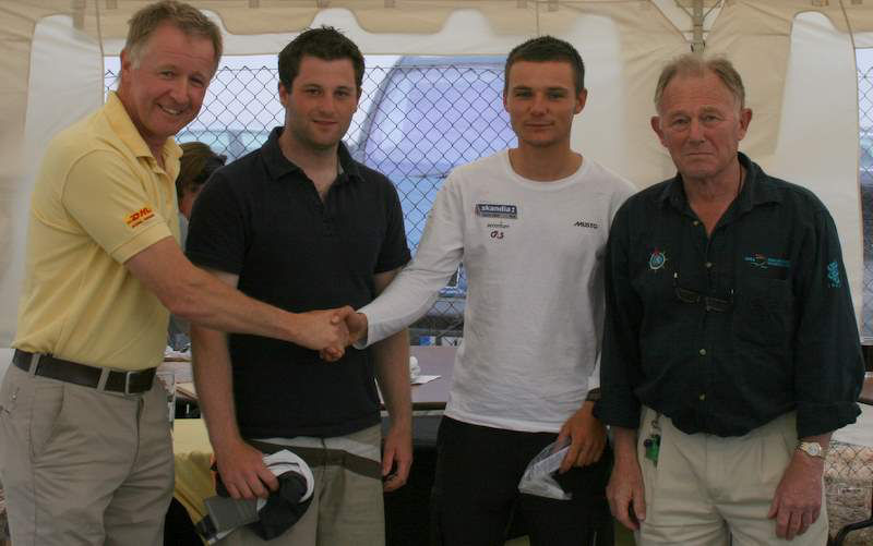 Matt Mee and Chris Robinson win the GP14 nationals at Llandudno photo copyright Andy Bury taken at Llandudno Sailing Club and featuring the GP14 class