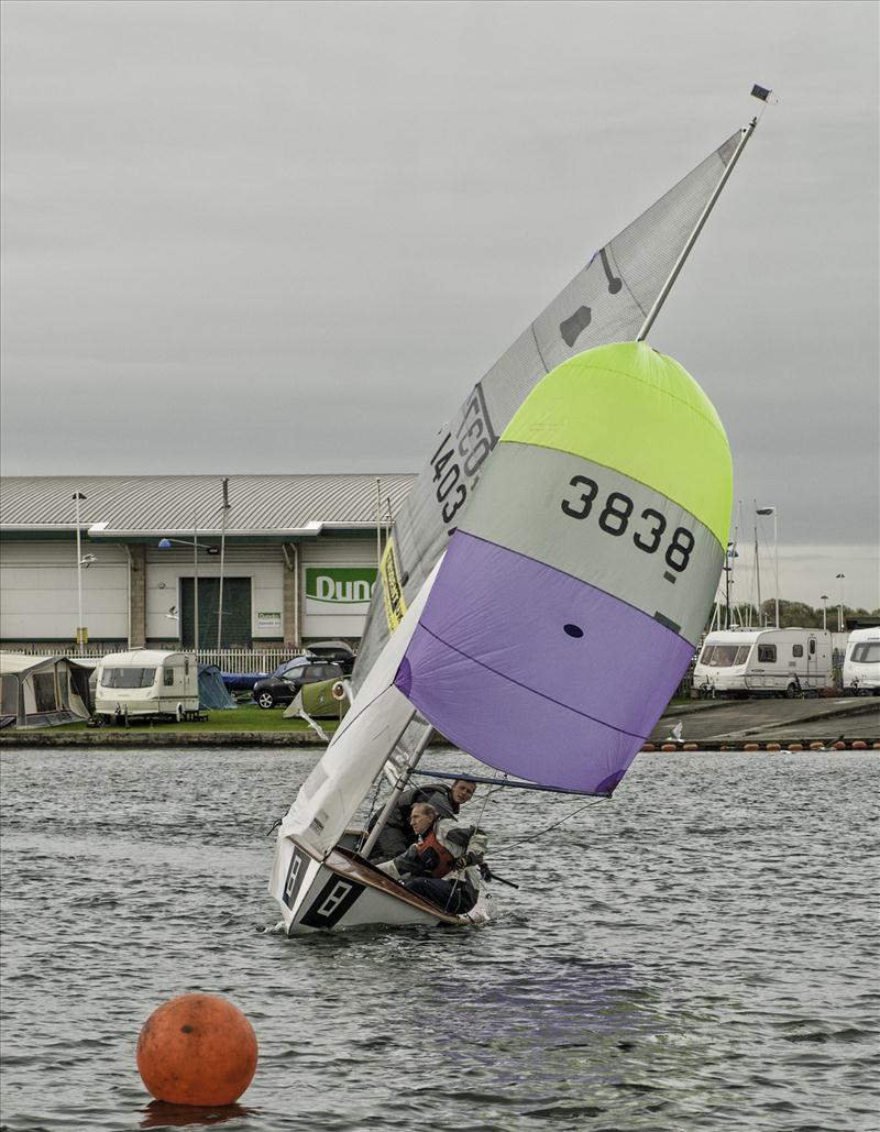 Action from the 24 Hour Race held at West Lancs photo copyright Kit Robinson taken at West Lancashire Yacht Club and featuring the GP14 class