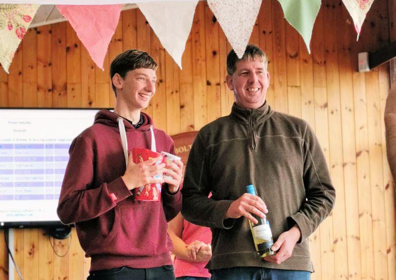 Chris and Josh Aubrey take third overall in the GP14 open meeting at Bolton photo copyright Leanne Pilkington taken at Bolton Sailing Club and featuring the GP14 class