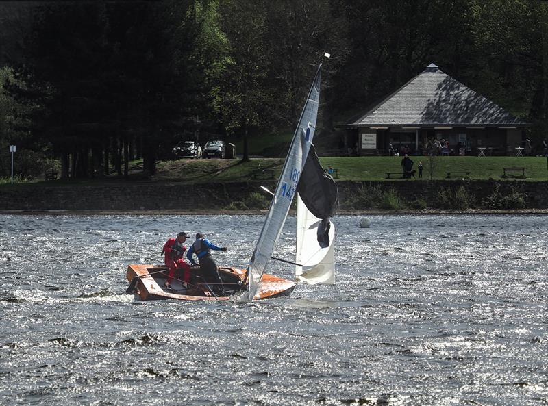 The Telfords save a capsize during the Hollingworth Lake GP14 Open - photo © Sandra Walker