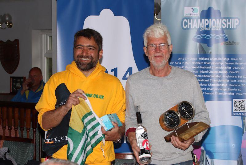 Stephen Cooper, Great grand Master and first in Silver fleet crewed by Adeel Khan - GP14 Inland Championship & Masters Championship at Bala photo copyright John Hunter taken at Bala Sailing Club and featuring the GP14 class