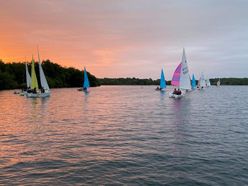 First run during the Leigh & Lowton Sailing Club S2S Dinghy Race photo copyright Rebecca Fleet taken at Leigh & Lowton Sailing Club and featuring the GP14 class