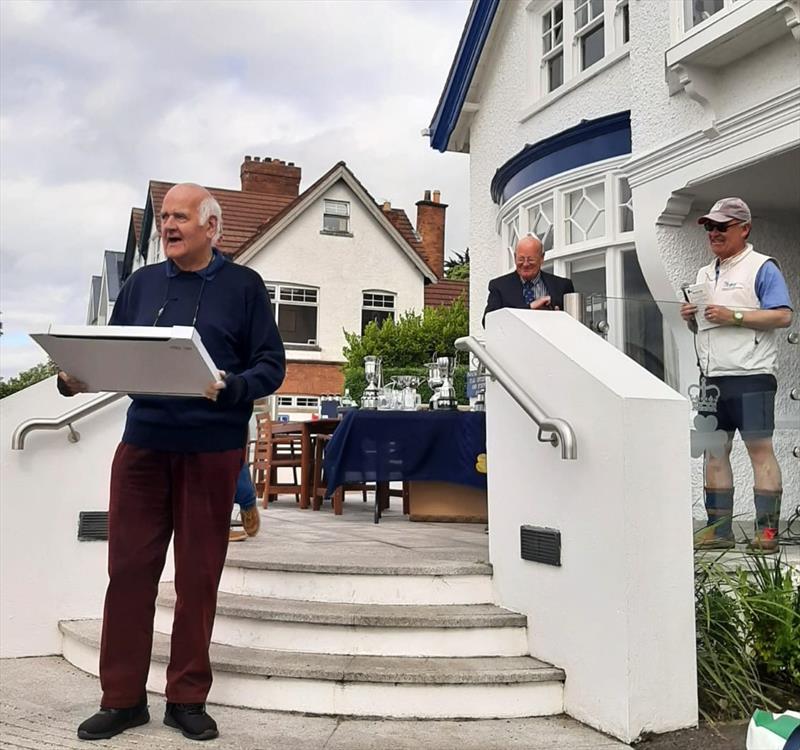 Jimmie McKee recognised for 50 years of service to the GP14 Class in Ireland photo copyright Andrew Johnston taken at Royal North of Ireland Yacht Club and featuring the GP14 class