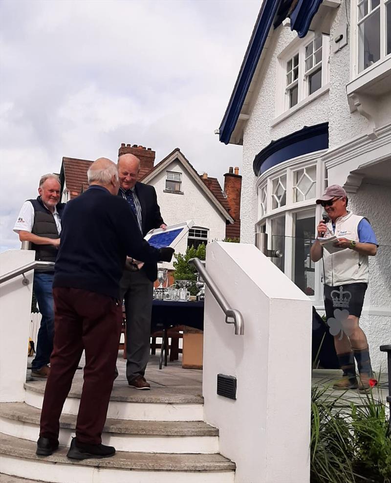 Jimmie McKee recognised for 50 years of service to the GP14 Class in Ireland photo copyright Andrew Johnston taken at Royal North of Ireland Yacht Club and featuring the GP14 class