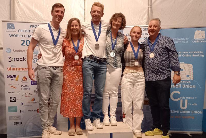 Worls Sailing Mixed Crews podium - Progressive Credit Union GP14 Worlds 2022 day 6 - photo © SSC