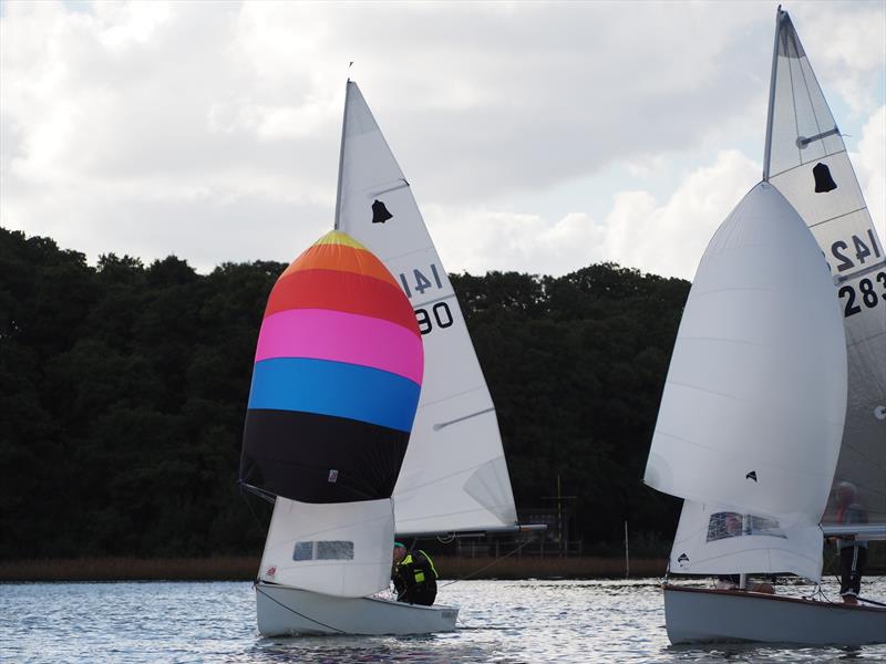 Close racing during the GP14 Southern Travellers at Frensham photo copyright Barney Hall taken at Frensham Pond Sailing Club and featuring the GP14 class
