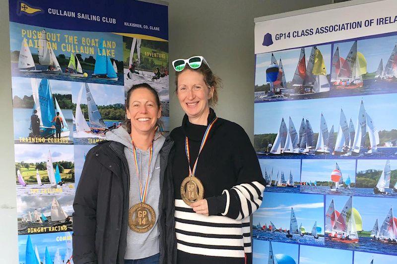 All Female team winners, Katie Dwyer and Laura Fitzpatrick - Irish GP14 Munster Championship at Cullaun photo copyright Pat Biesty taken at Cullaun Sailing Club and featuring the GP14 class