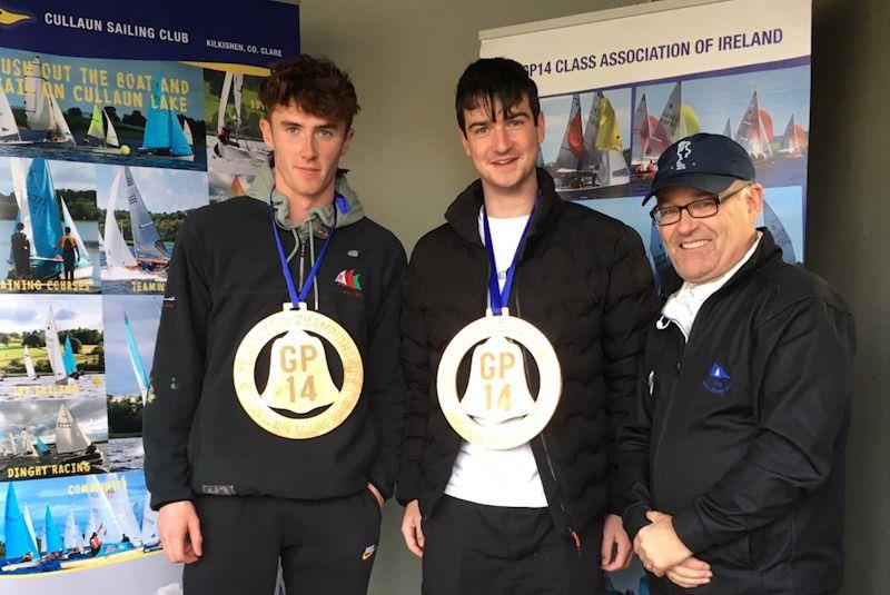 Silver Fleet and Youth Winners, Conor Galligan and Adam Leddy - Irish GP14 Munster Championship at Cullaun photo copyright Pat Biesty taken at Cullaun Sailing Club and featuring the GP14 class