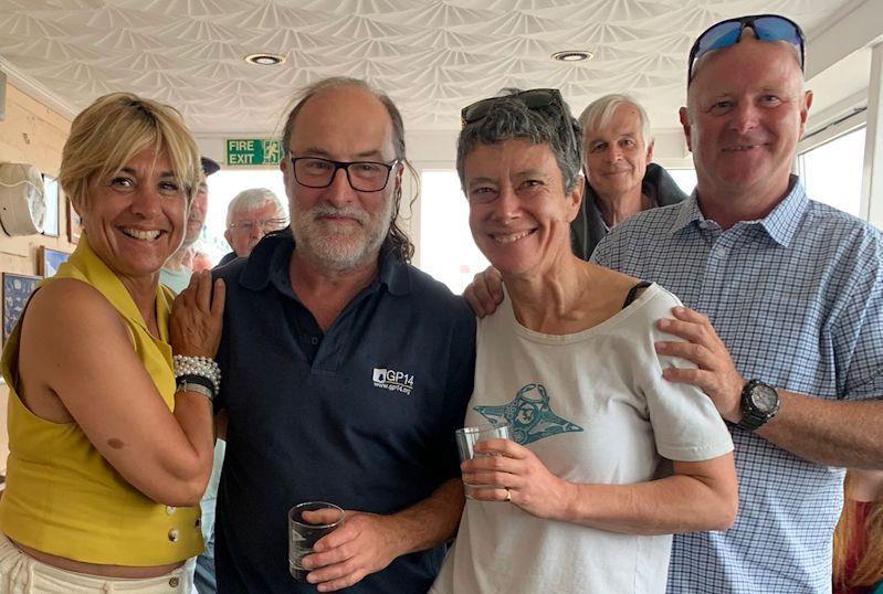 Runners up, Andy Wadsworth and Cathy Howard, in the GP14 weekend blast at Leigh-on-Sea photo copyright Hannah Liptrot taken at Leigh-on-Sea Sailing Club and featuring the GP14 class