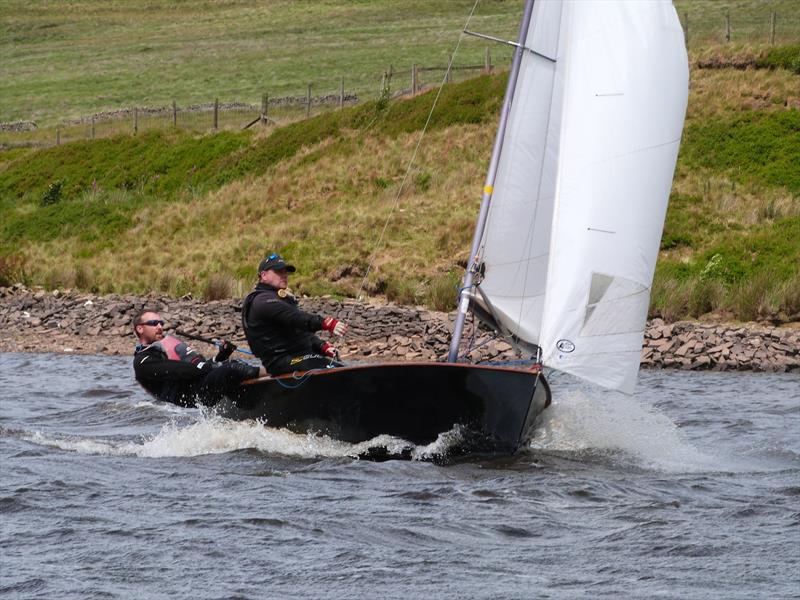 Kieron Inman and Paul Jenkins hiking hard during the Bolton GP14 Open photo copyright John Moulton taken at Bolton Sailing Club and featuring the GP14 class