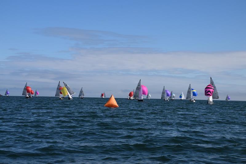 Chris Bateman & James Dwyer lead during the GP14 Championship of Ireland at Sutton Dinghy Club photo copyright Louise Boyle, Charles Sargent & Andy Johnston  taken at Sutton Dinghy Club and featuring the GP14 class