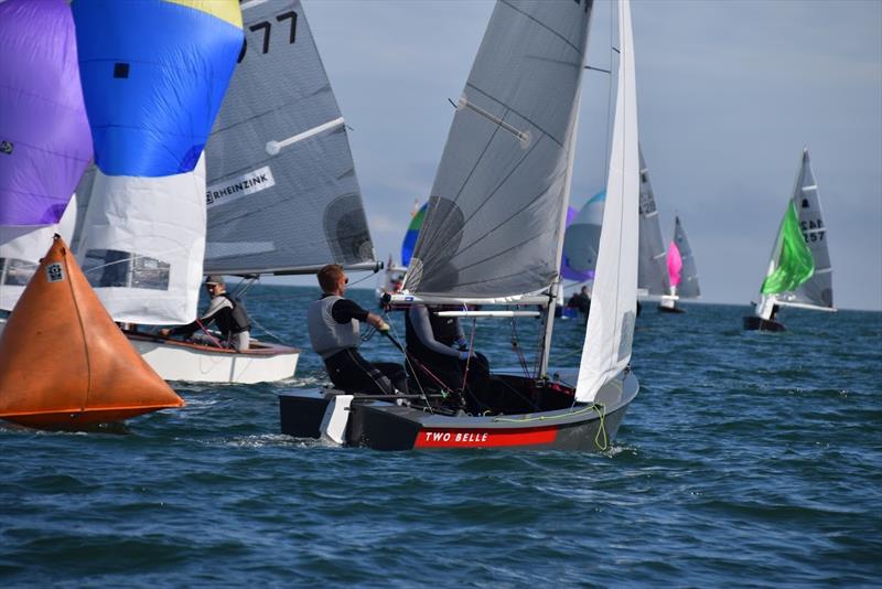 Ger Owens & Melanie Morris lead Robert Dickson & Adrian Lee during the GP14 Championship of Ireland at Sutton Dinghy Club - photo © Louise Boyle, Charles Sargent & Andy Johnston 