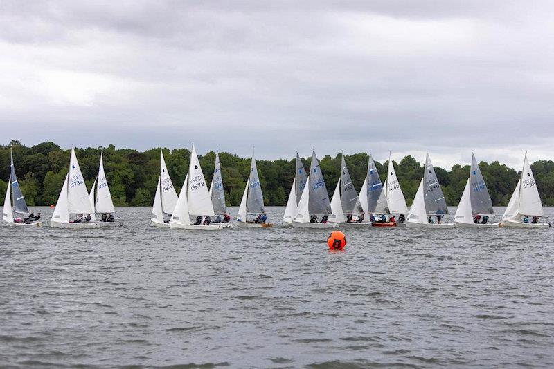 First upwind leg of Race 1 - GP14 Northern Bell at Budworth - photo © Northern Powerhouse Media