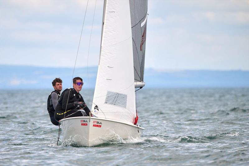 Oli Hayle and Harry Shaw in the lead - Ripe Craftinsure GP14 National Championship at Tenby day 1 photo copyright Richard Craig / www.SailPics.co.uk taken at Tenby Sailing Club and featuring the GP14 class