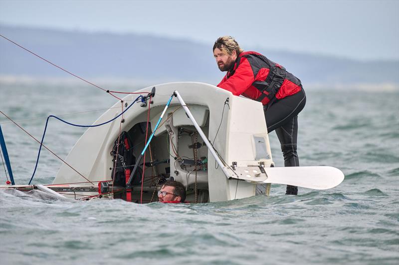 Liam Dempsey and Paddy Lambton on day 3 of the Ripe Craftinsure GP14 National Championship at Tenby - photo © Richard Craig / www.SailPics.co.uk