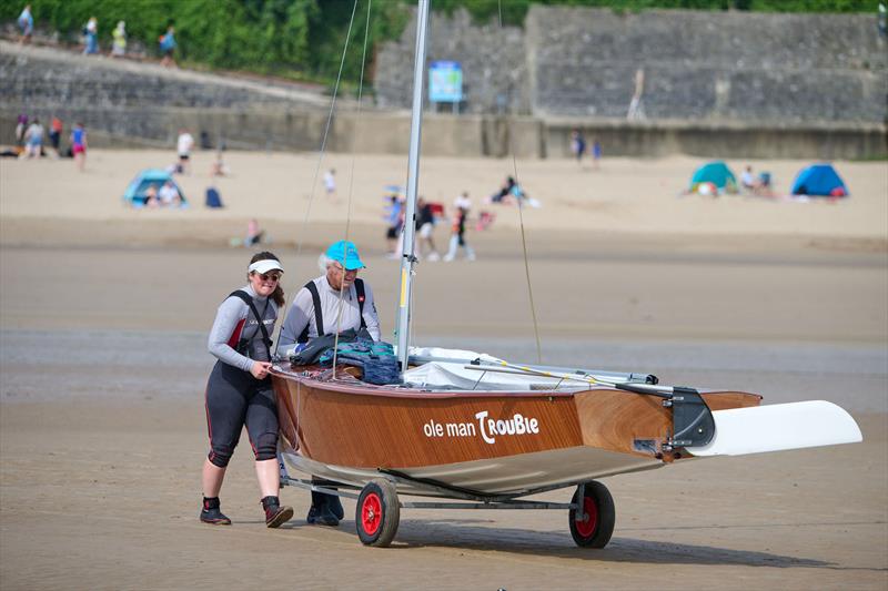 Curly Morris and Meg Tyrrell on day 4 of the Ripe Craftinsure GP14 National Championship at Tenby photo copyright Richard Craig / www.SailPics.co.uk taken at Tenby Sailing Club and featuring the GP14 class