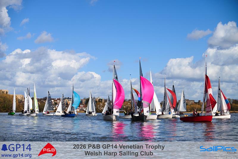 2026 P&B GP14 Venetian Trophy at Welsh Harp photo copyright Richard Craig / www.SailPics.co.uk taken at Welsh Harp Sailing Club and featuring the GP14 class
