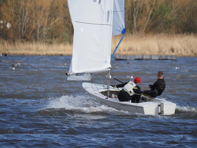 Daniel and Maciej on their famous charge during the P&B GP14 2026 UK Inland Championship - photo © Greg Craig / WHSC