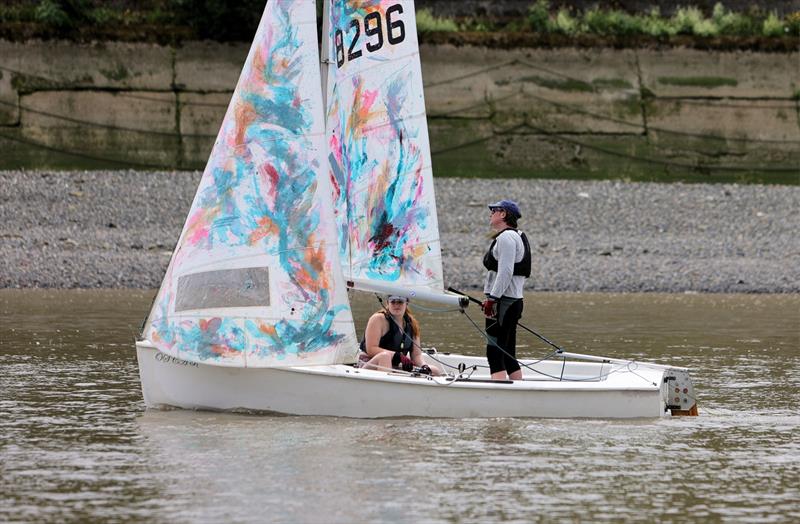 Tideway Dinghy Derby - GP14 8296 approaching Chelsea Bridge photo copyright Mark Jardine taken at Ranelagh Sailing Club and featuring the GP14 class