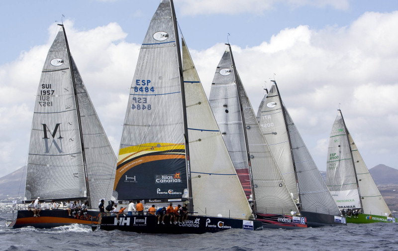 Racing on the practice day of the Trofeo Puerto Calero, the final leg of the GP42 Quebramar Cup photo copyright Carla Anselmi taken at  and featuring the GP42 class