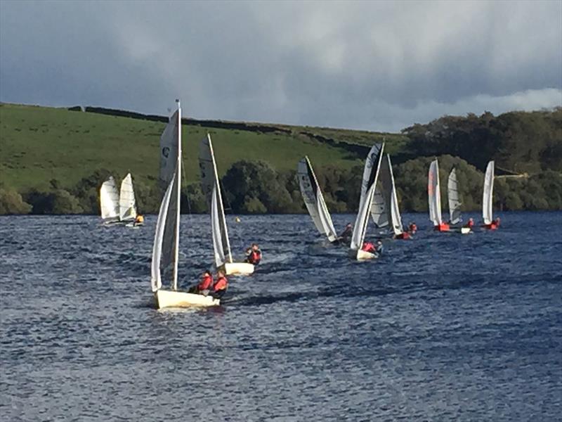 Andy and Sue Flitcroft lead the fleet during the Bolton Graduate Open photo copyright S.Moodie taken at Bolton Sailing Club and featuring the Graduate class