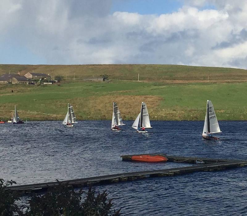 Sadler and Hill lead the fleet during the Bolton Graduate Open photo copyright S.Moodie taken at Bolton Sailing Club and featuring the Graduate class
