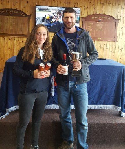 Adam Froggatt and Isobel Tate win the Graduate open meeting at Bolton photo copyright Frank McMullen taken at Bolton Sailing Club and featuring the Graduate class