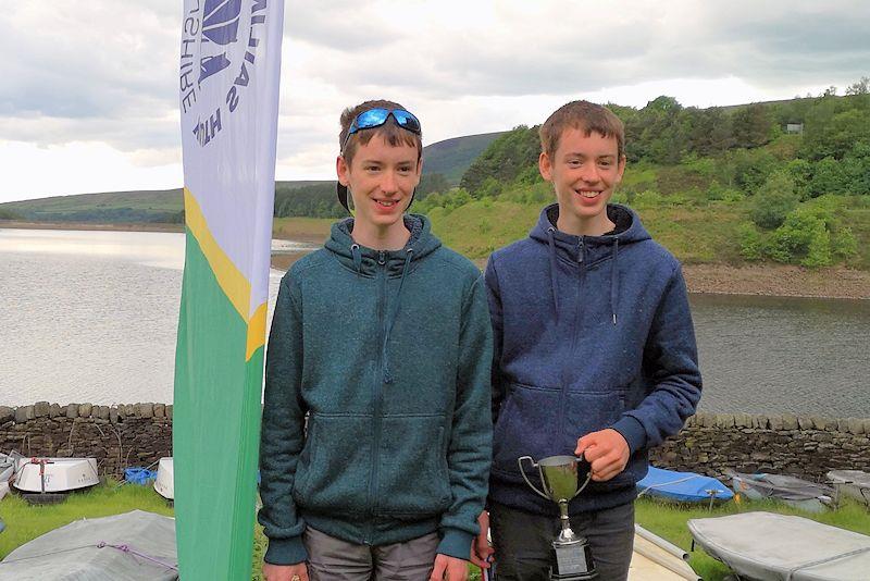 Patrick and Jonathan Hill  win the Derbyshire Youth Sailing event at Glossop photo copyright Joanne Hill taken at Glossop Sailing Club and featuring the Graduate class