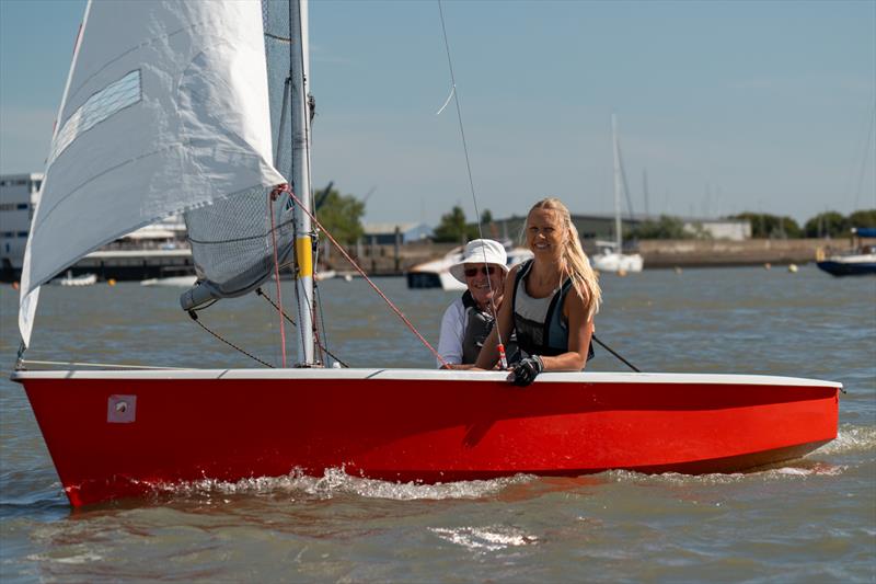 Ant Law sailing on Day 3 of Burnham Week 2025 photo copyright Petru Balau Sports Photography / sports.hub47.com taken at Royal Corinthian Yacht Club and featuring the Graduate class