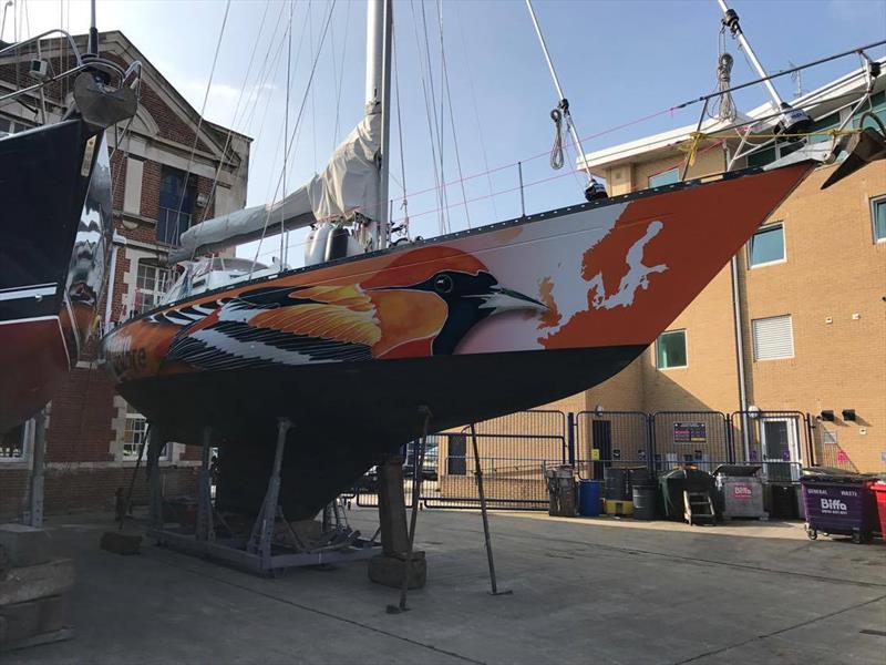 Oriole's hull wrap graphics by marine branding experts Grapefruit Graphics photo copyright Grapefruit Graphics taken at  and featuring the  class