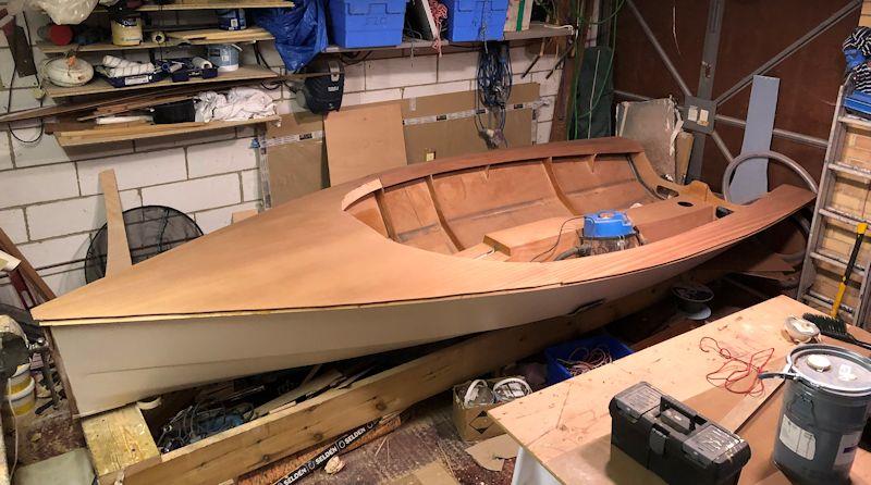 Home build of a Hadron H1 singlehanded dinghy - stage 6 photo copyright Aindriu McCormack taken at  and featuring the Hadron class