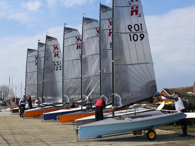 Hadron H2s at Itchenor photo copyright Keith Callaghan taken at Itchenor Sailing Club and featuring the Hadron H2 class