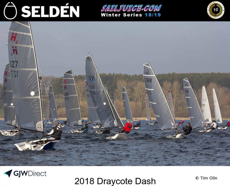 Fernhurst Books Draycote Dash 2018 photo copyright Tim Olin / www.olinphoto.co.uk taken at Draycote Water Sailing Club and featuring the Hadron H2 class