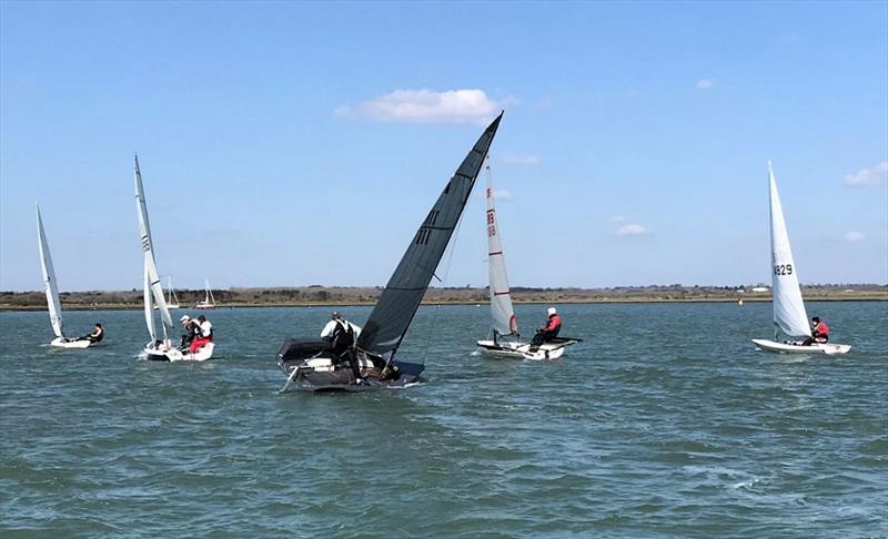 Keyhaven YC Spring Series Races 1 & 2 photo copyright Cy Grisley & Tom Compton taken at Keyhaven Yacht Club and featuring the Hadron H2 class