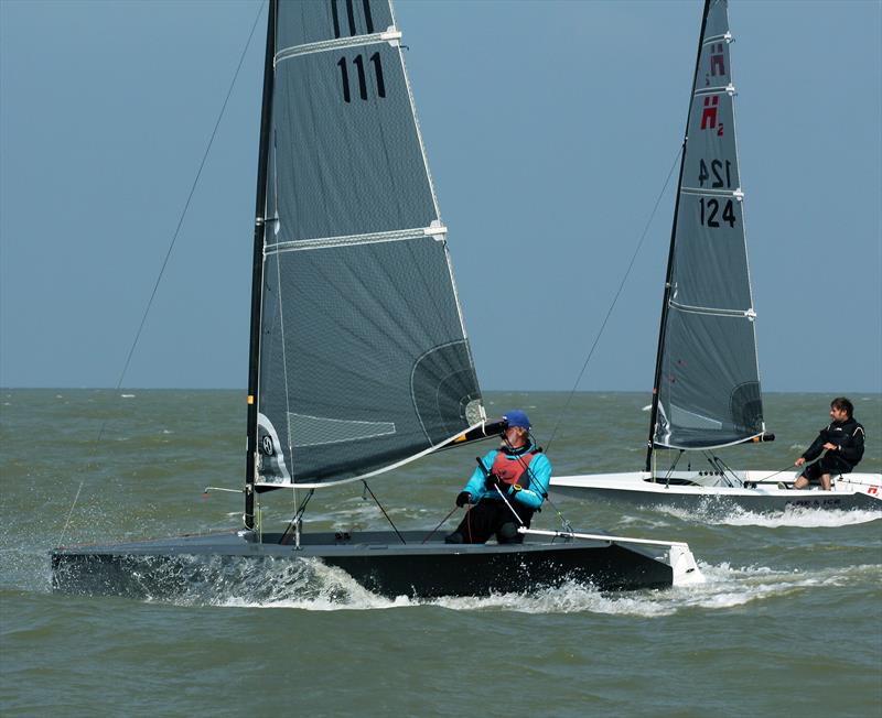 Day 1 of the Hadron H2 Nationals at Herne Bay photo copyright Nick Champion / www.championmarinephotography.co.uk taken at Herne Bay Sailing Club and featuring the Hadron H2 class