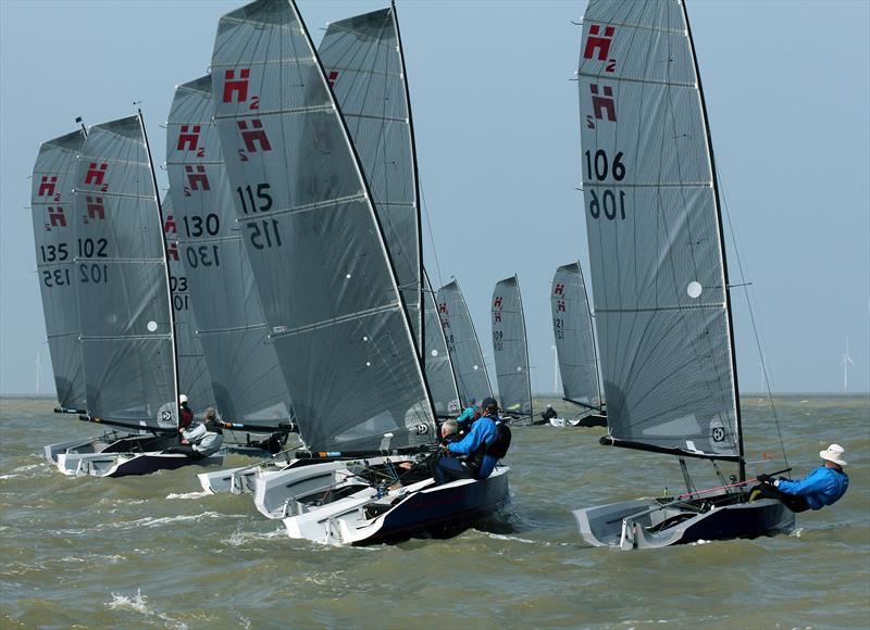 Day 1 of the Hadron H2 Nationals at Herne Bay photo copyright Nick Champion / www.championmarinephotography.co.uk taken at Herne Bay Sailing Club and featuring the Hadron H2 class