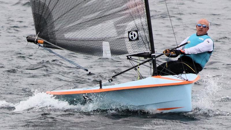 Richard Leftley in his new H2 wins the Hadron H2 Inlands at Burghfield photo copyright Keith Callaghan taken at Burghfield Sailing Club and featuring the Hadron H2 class