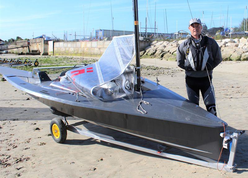 Ian Sanderson, 2019 Hadron H2 National Champion photo copyright Keith Callaghan taken at Keyhaven Yacht Club and featuring the Hadron H2 class