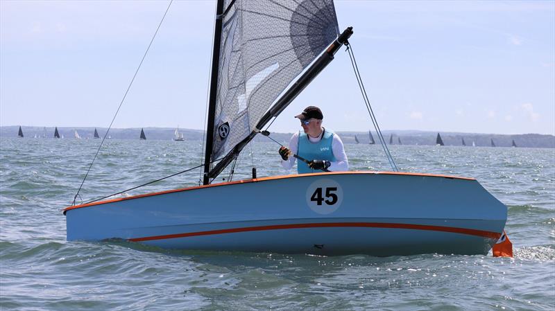 Richard Leftley winner of all 3 races on day 1 of the Hadron H2 Solent Trophy 2022 at Warsash photo copyright Keith Callaghan taken at Warsash Sailing Club and featuring the Hadron H2 class