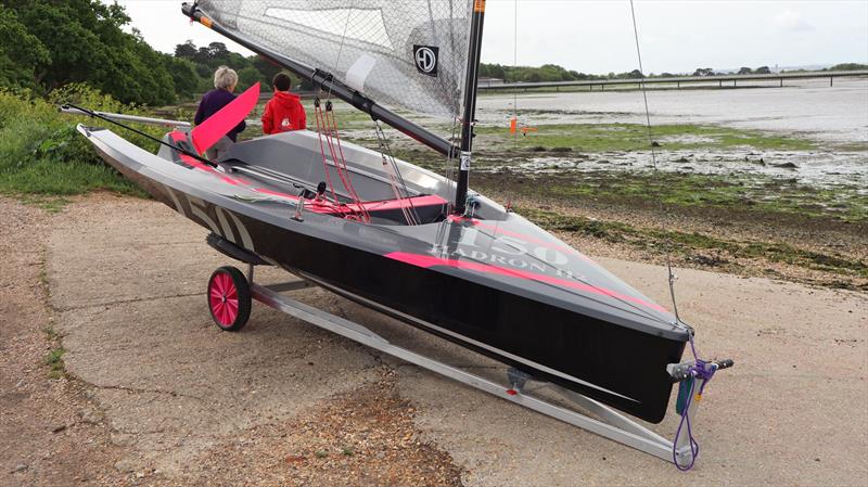 Chris Hughes' stunning new on day 1 of the Hadron H2 Solent Trophy 2022 at Warsash photo copyright Keith Callaghan taken at Warsash Sailing Club and featuring the Hadron H2 class