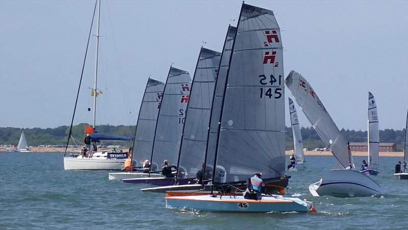 Start Race 5: Ian Dawson is squeezed out of the line, with unfortunate consequences at the Hadron H2 Solent Trophy 2022 at Warsash - photo © Keith Callaghan